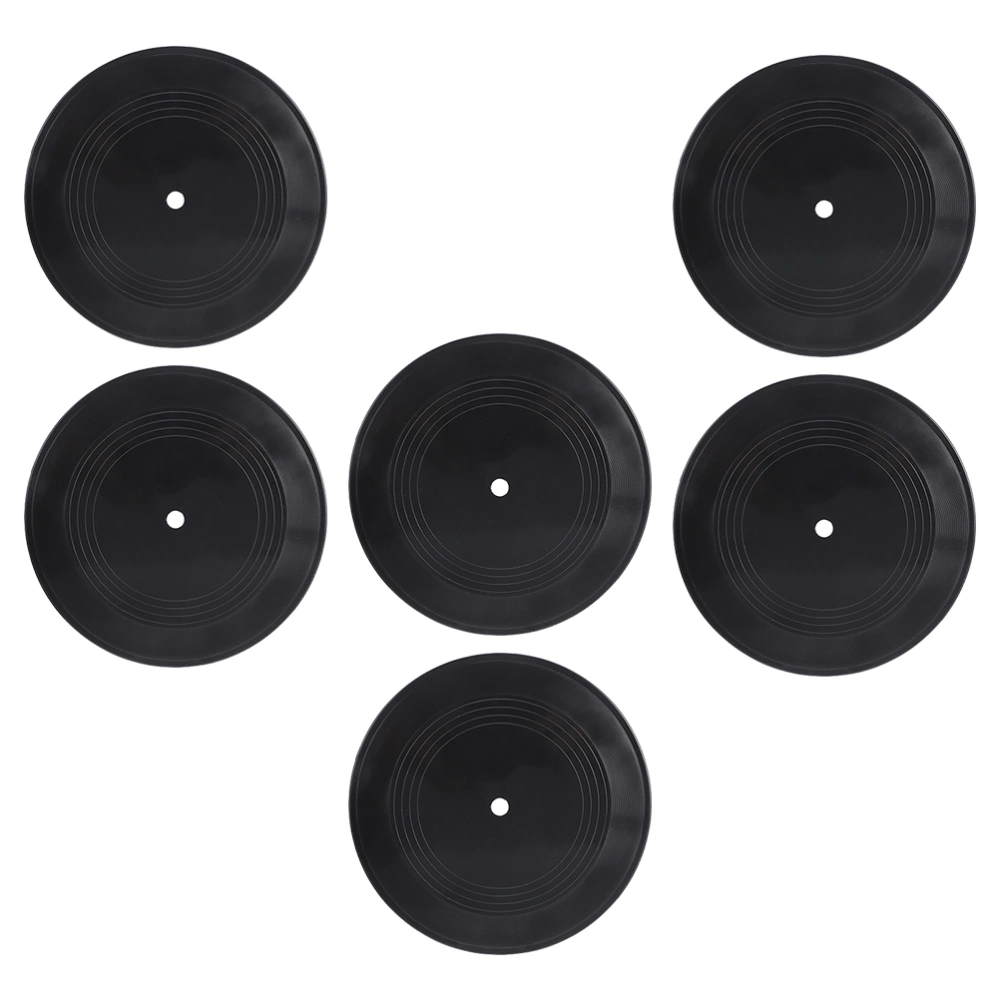 6pcs Vintage Vinyl Records Retro Style Vinyl Wall Decorative Ornaments for Bar