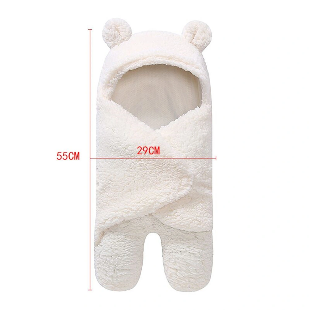 Baby Blanket Newborn Baby Cotton Receiving White Sleeping Blanket Boy Girl Wrap Swaddle for Free Size (White)