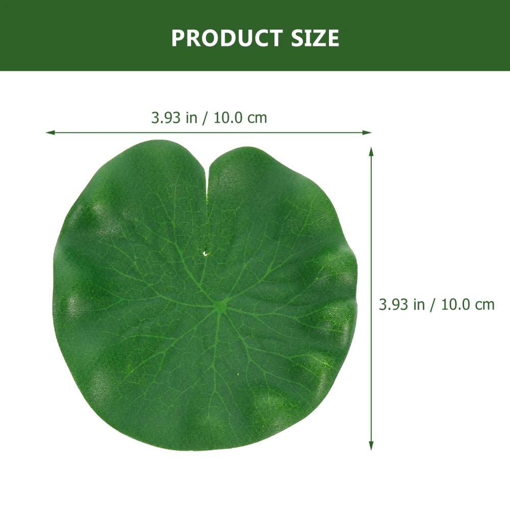 10pcs Fish Tank Lotus Leaves Pool Floating Lotus Leaves Novel Photo Props