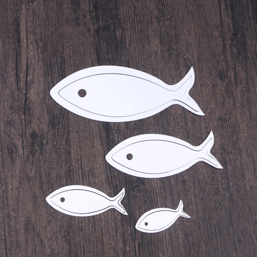 3D Fish Acrylic Mirrored Decorative Sticker Wall Art Mirror Decorative Wall Sticker (Silver)