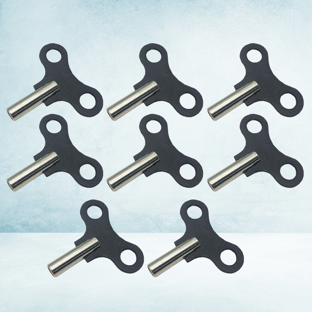 8PCS Wood Clock Key Metal Clock Key Wood Clock Tools Winding Swiss Repair Tool