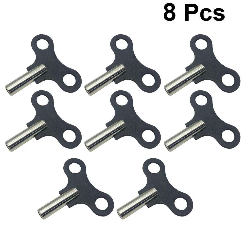 8PCS Wood Clock Key Metal Clock Key Wood Clock Tools Winding Swiss Repair Tool