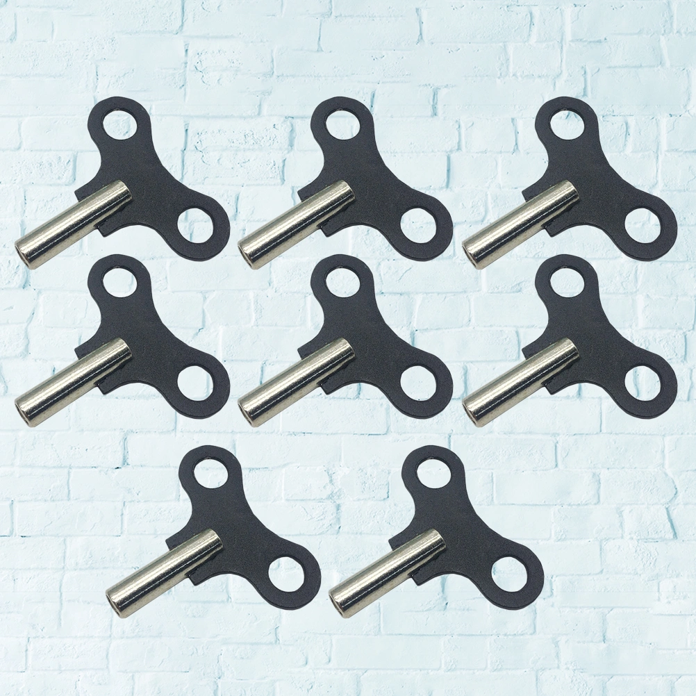 8PCS Wood Clock Key Metal Clock Key Wood Clock Tools Winding Swiss Repair Tool