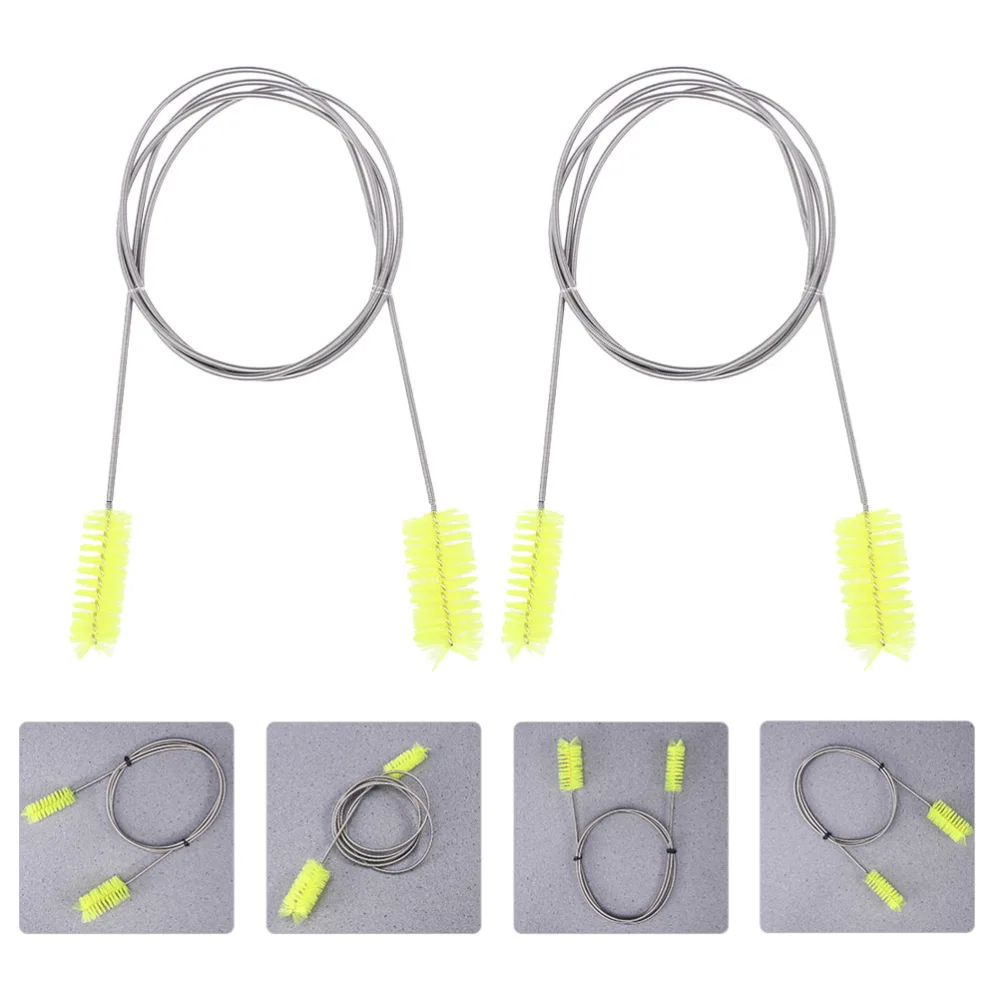 2Pcs Flexible Pipe Brush Double Ended Pipe Brush Hose Pipe Cleaning Brush for Fish Tank