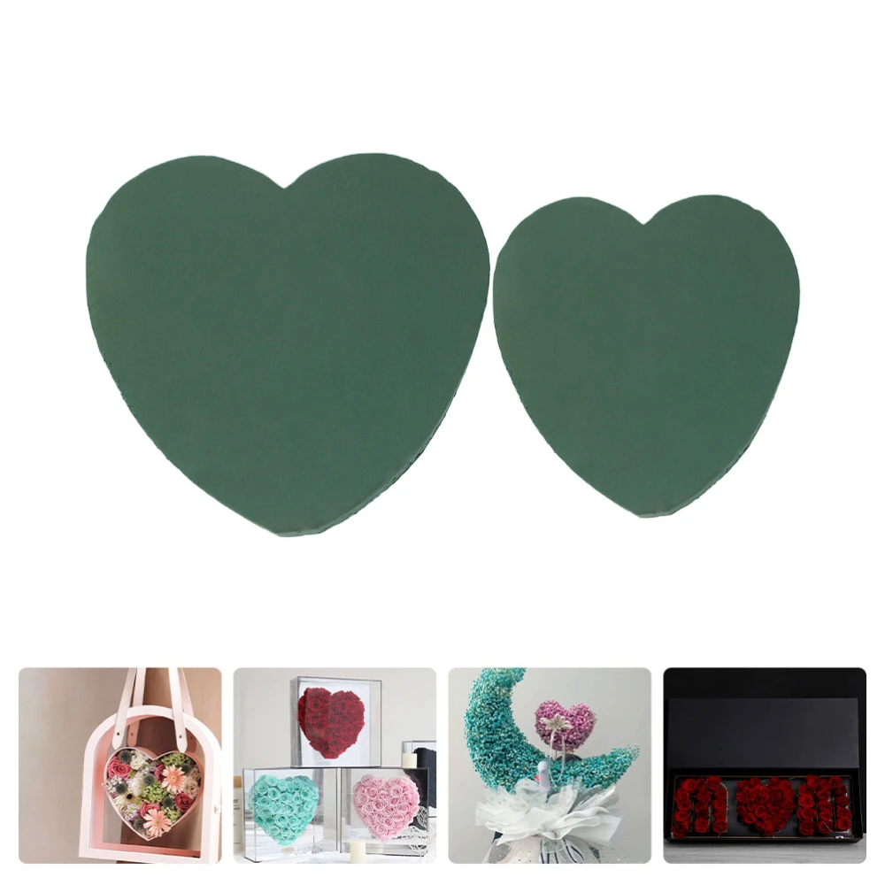 2Pcs DIY Bouquet Packing Material Heart Shaped Flower Mud for Flower Shop