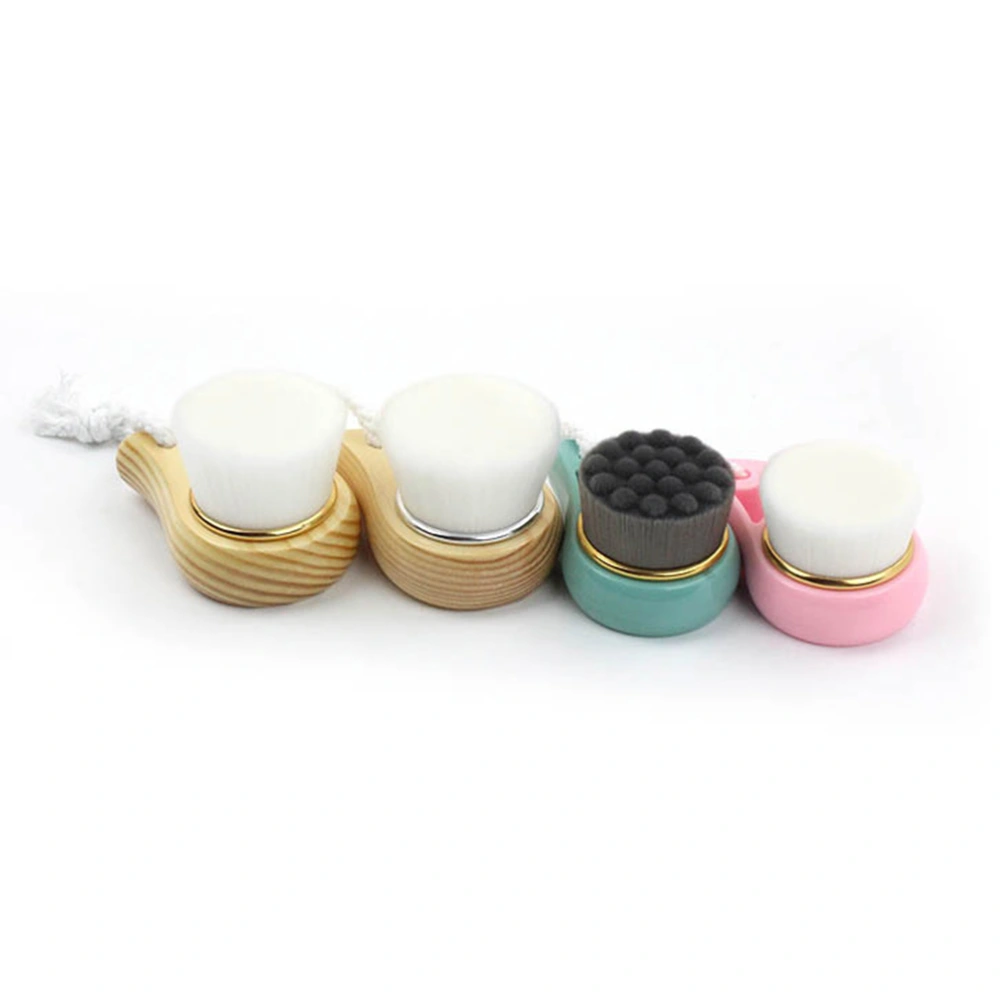 Manual Face Cleansing Brushes Facial Cleaning Brushes Mild Brushes Face Skin Cleaning Tools (Green)