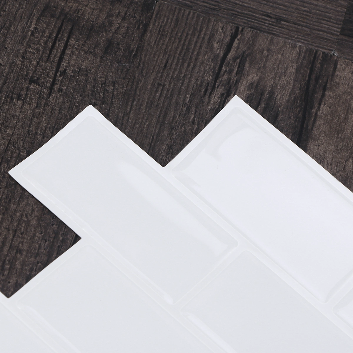 Self Adhesive Wall Tile Removable Waterproof Peel and Stick Backsplash for Kitchen 28.6x25.5CM (White)