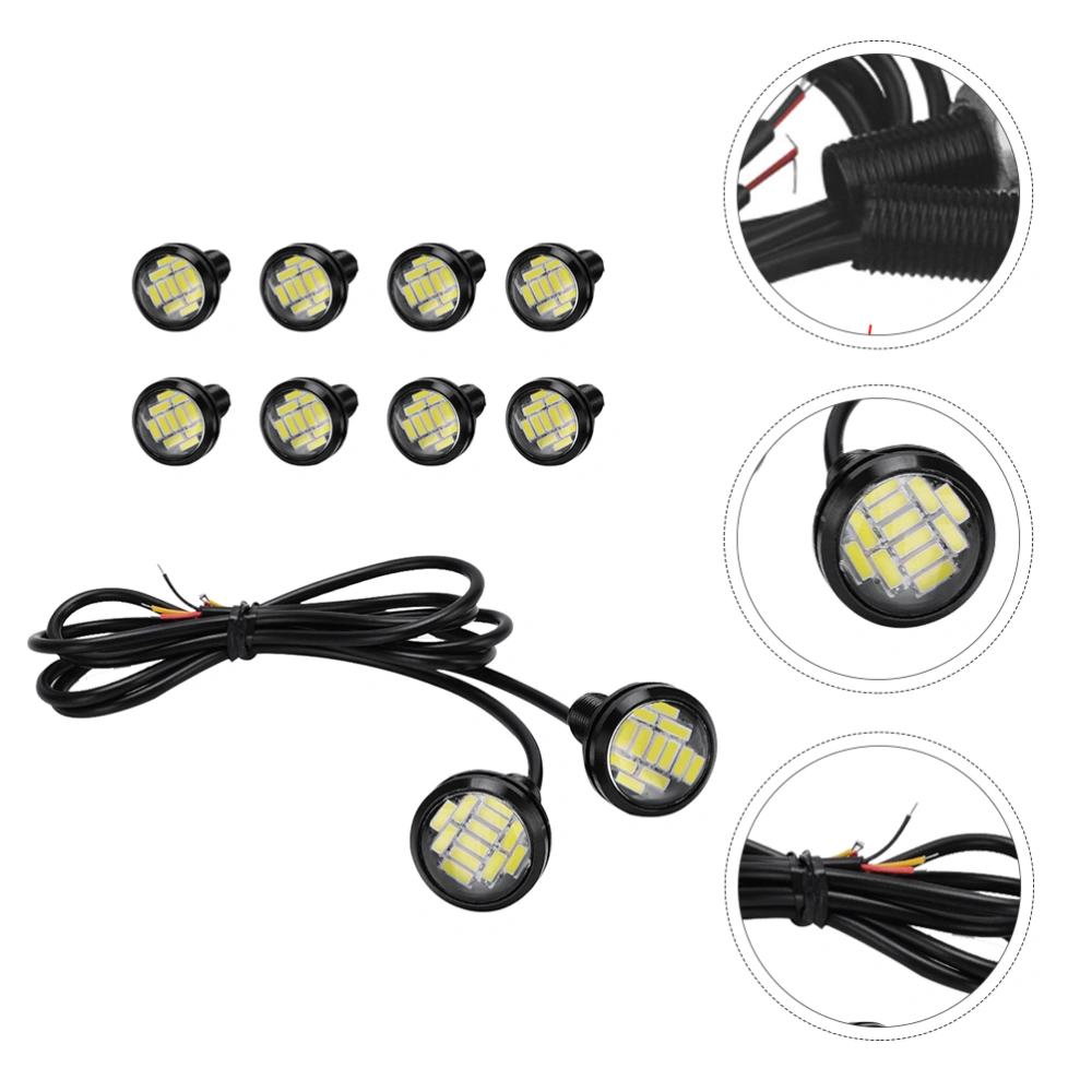 10pcs Eagle Eye Lamp License Plate Light Reversing Light LED Light for Car