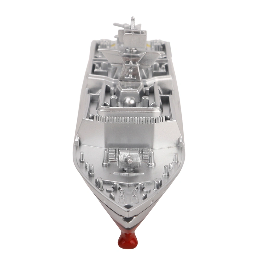 Children Warships Aircraft Carrier Mold Military Exquisite Model Speedboat Water Toys (3318 Silver)