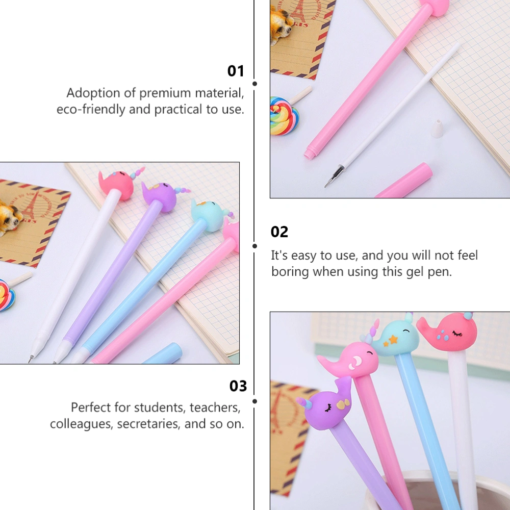 10pcs Signature Pen Cartoon Writing Pen Student Stationary (Mixed Style)