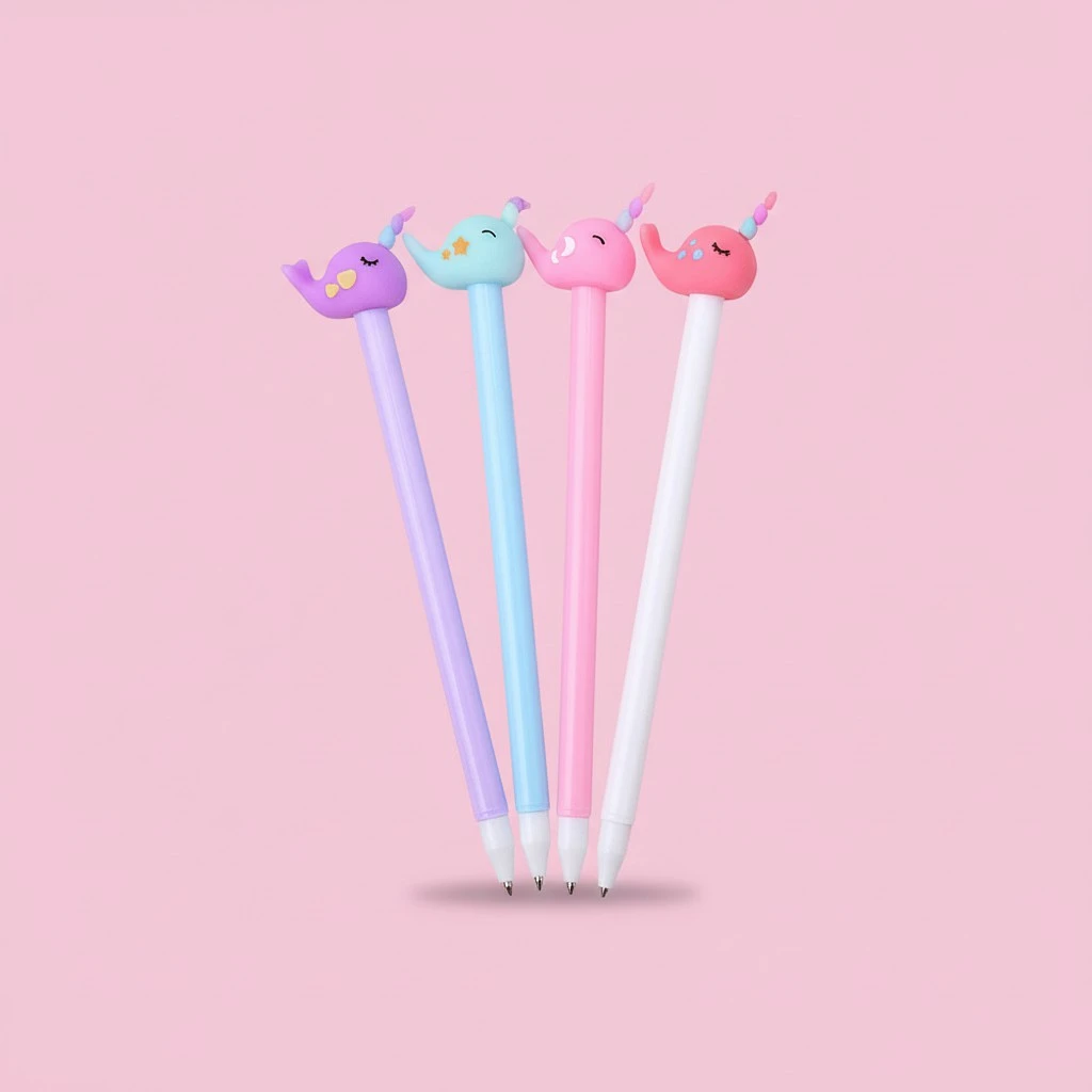 10pcs Signature Pen Cartoon Writing Pen Student Stationary (Mixed Style)
