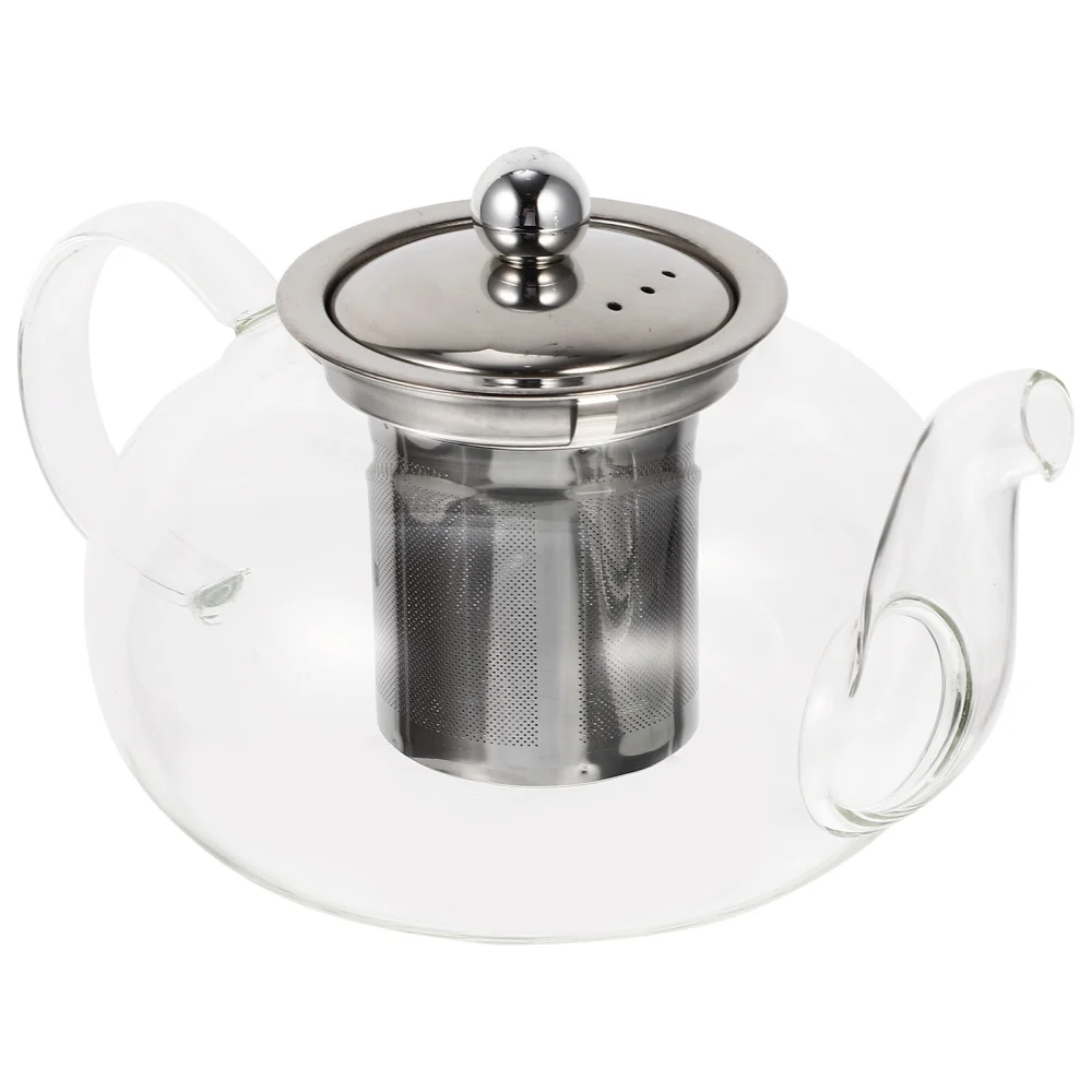 Glass Teapot Portable Tea Kettle Transparent Teapot Glass Teapot with Infuser for Home