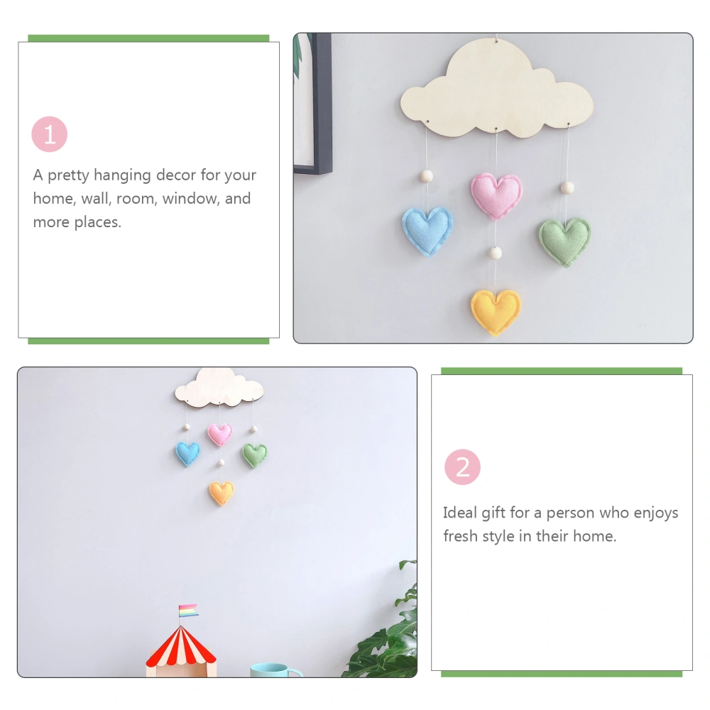 1Pc Heart Cloud Design Pendant Sweet Style Wall Pendant Kids Room Adornment