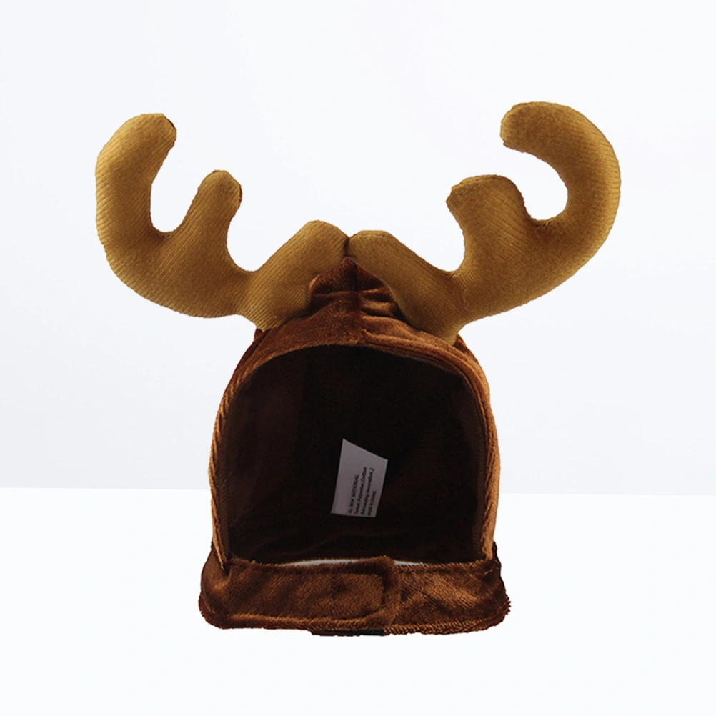 Christmas Small Pets Hat Coffee Antlers Headwear Pet Costume Accessory for Cats Dogs (Free Size)
