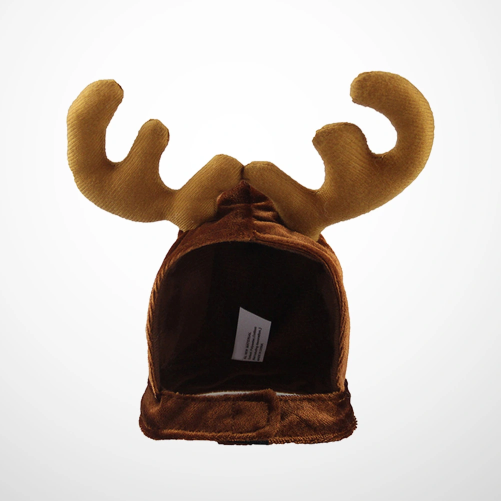 Christmas Small Pets Hat Coffee Antlers Headwear Pet Costume Accessory for Cats Dogs (Free Size)