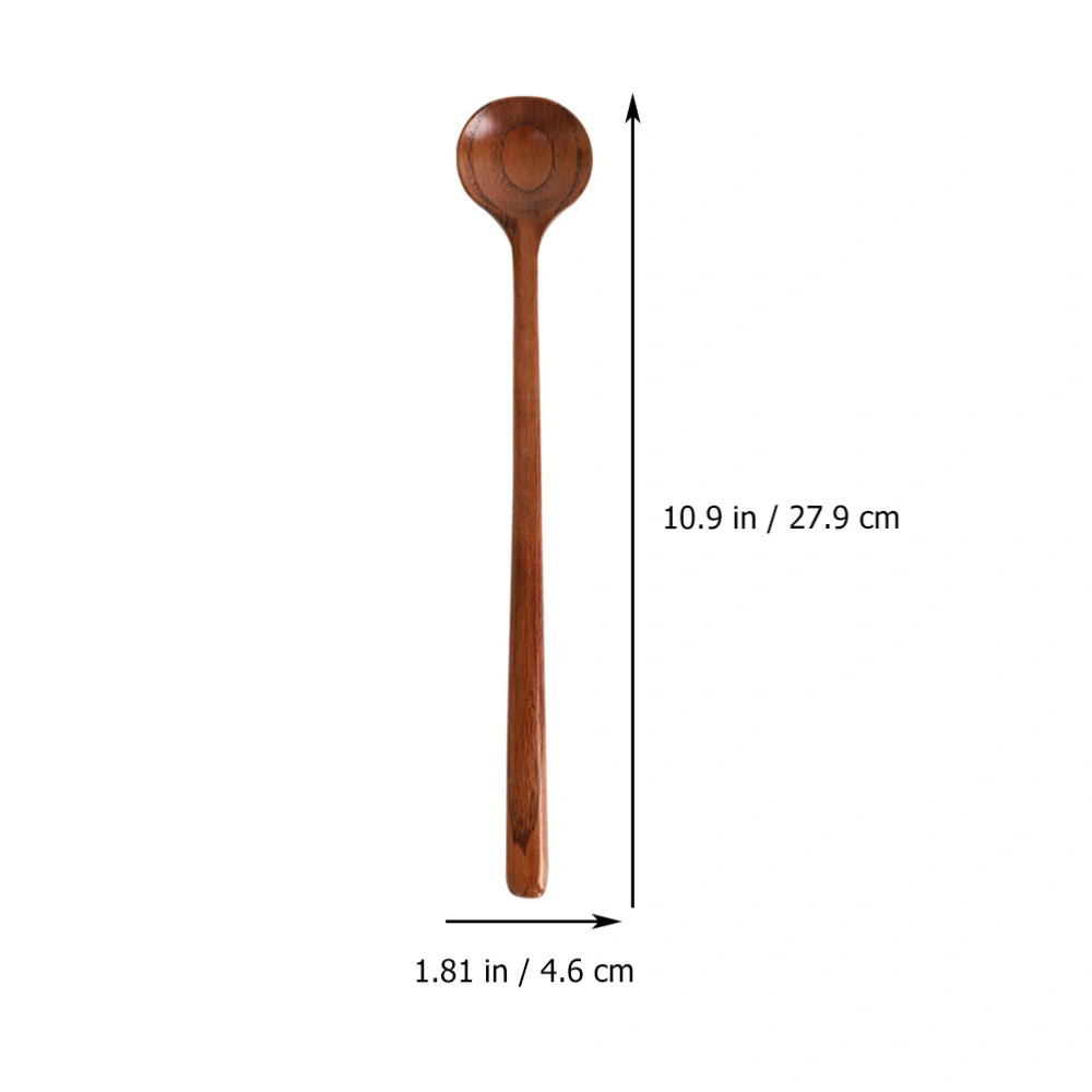 2Pcs Japanese Style Wooden Oatmeal Stirring Spoon Kids Soup Spoon Food Spoon