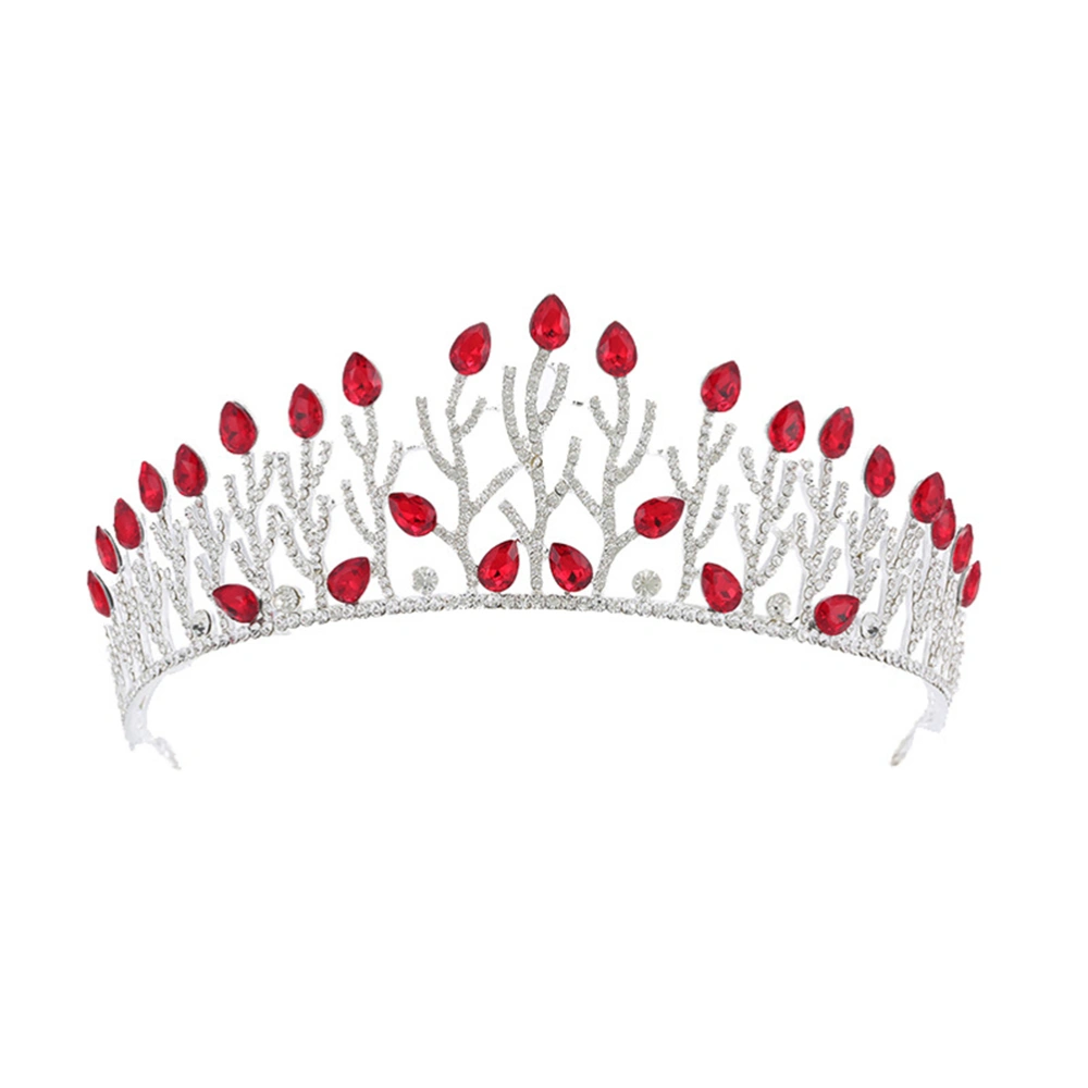 Rhinestone Tiara Crowns Tree Branch Wedding Brides Crowns Brides Crowns Jewelry Hair Accessories (Red)