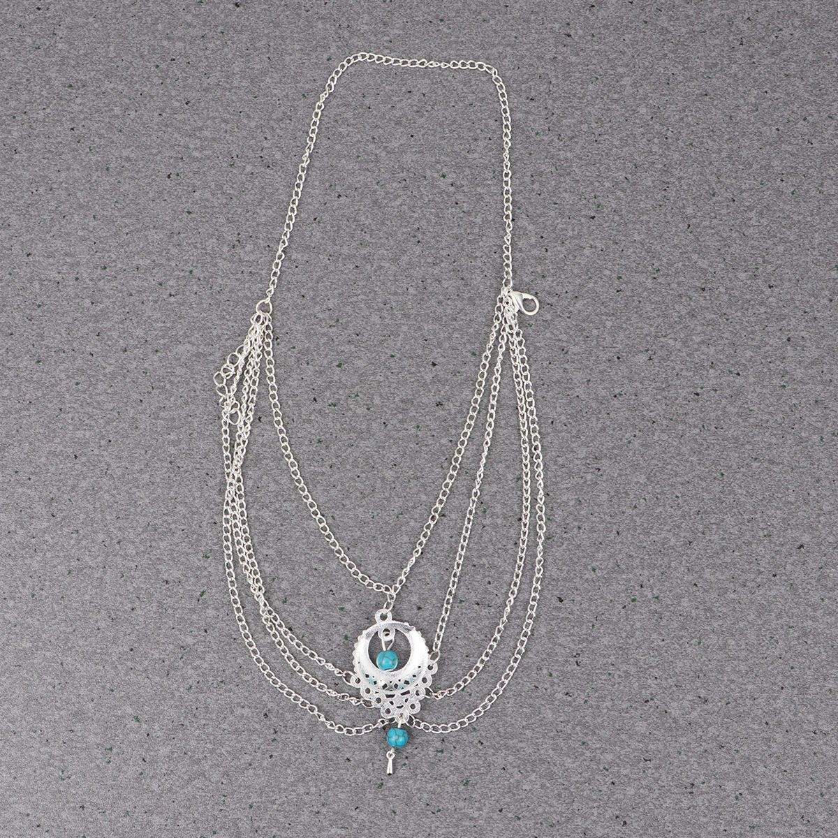 Ethnic Style Anklets Hollow-Out Ankle Chain Delicate Ankle Jewelry Ankle Decoration Silver