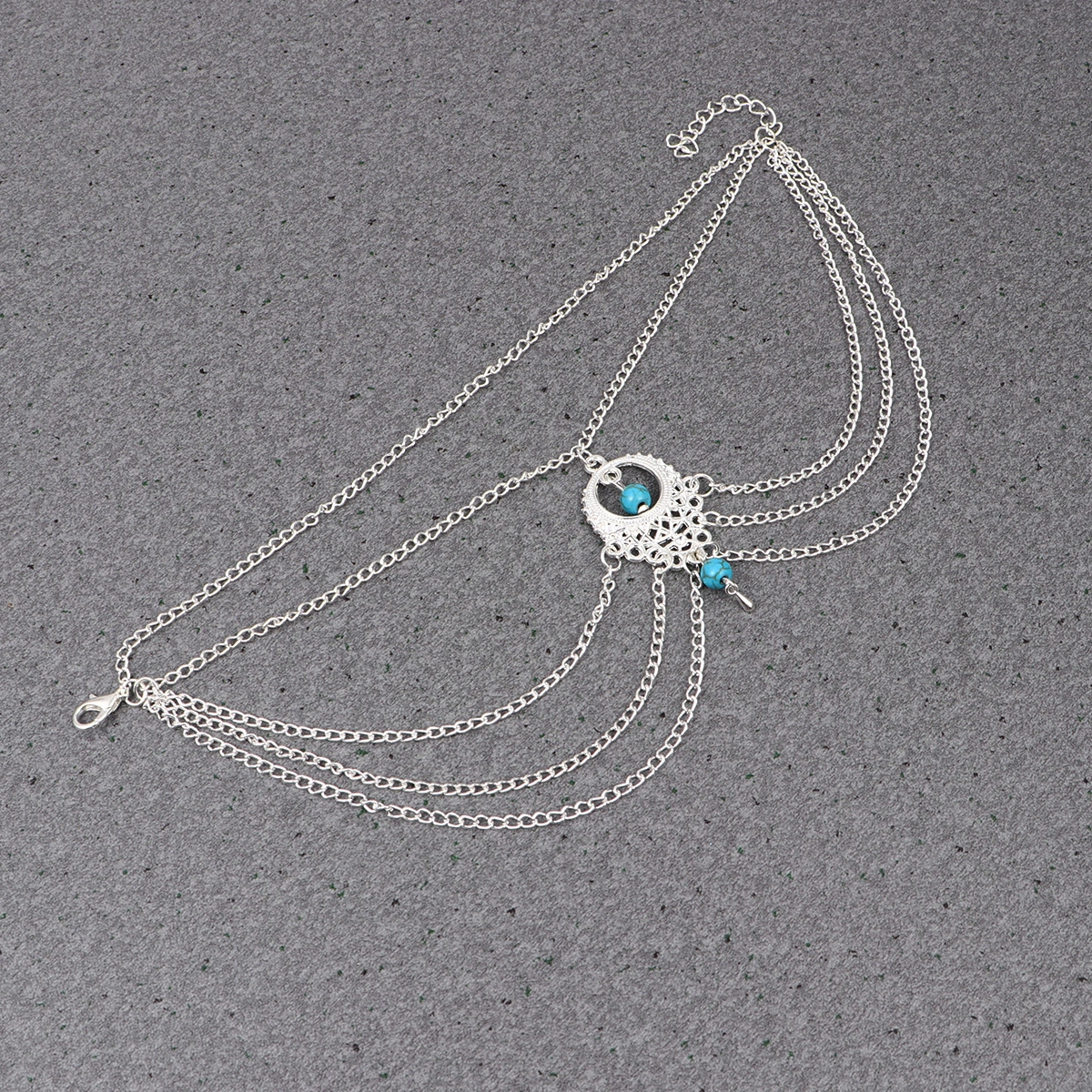 Ethnic Style Anklets Hollow-Out Ankle Chain Delicate Ankle Jewelry Ankle Decoration Silver