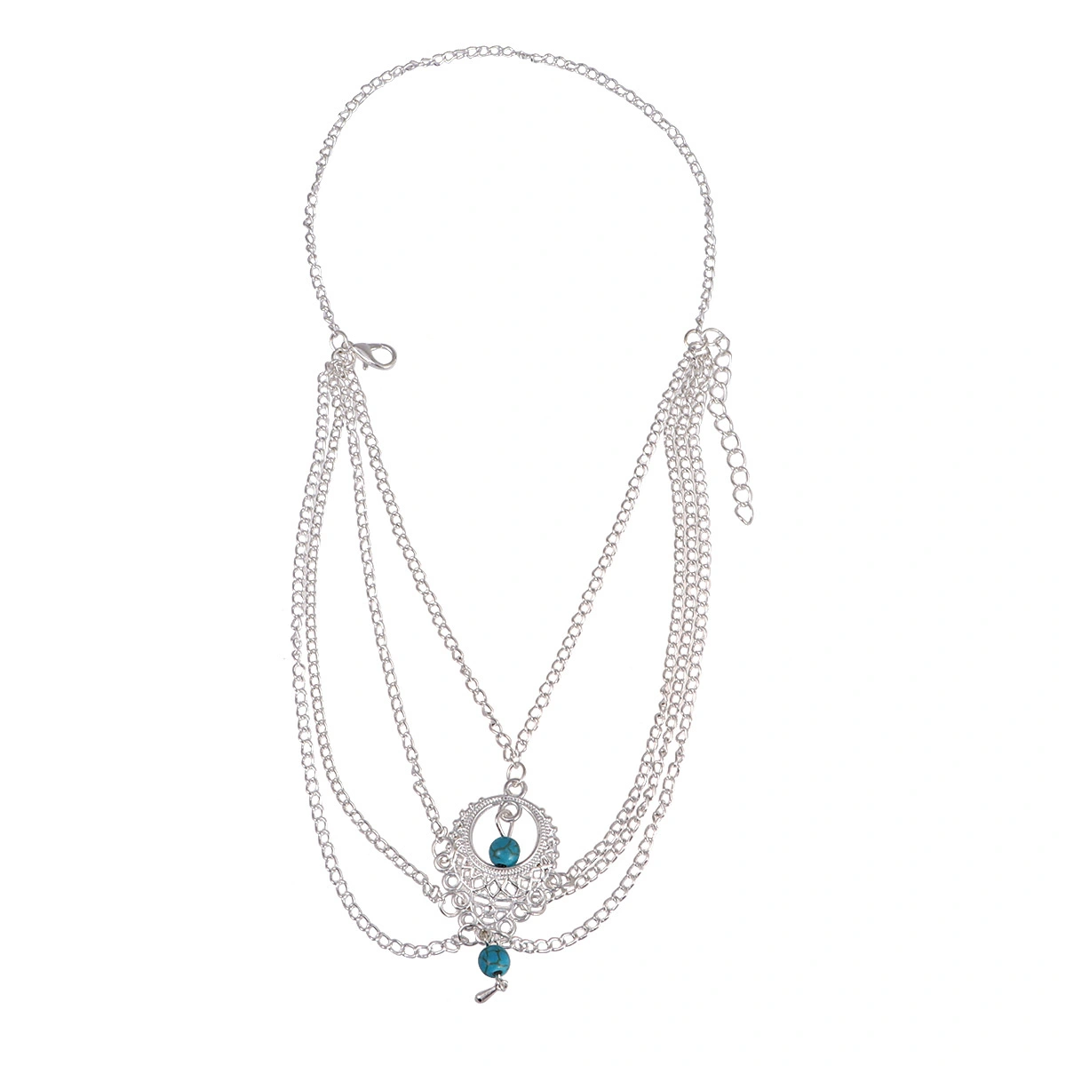 Ethnic Style Anklets Hollow-Out Ankle Chain Delicate Ankle Jewelry Ankle Decoration Silver