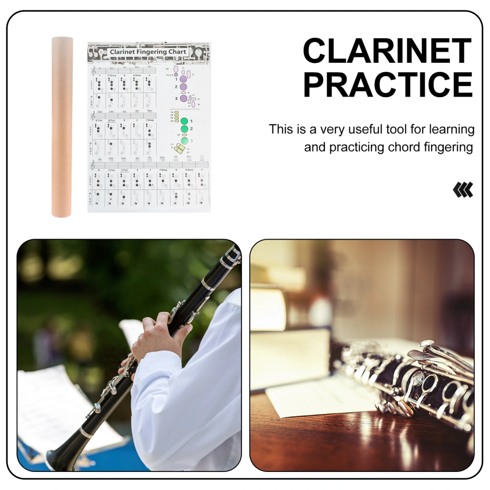 1pc Clarinet Finger Guide Chart Useful Clarinet Chord Chart for Clarinet Beginners