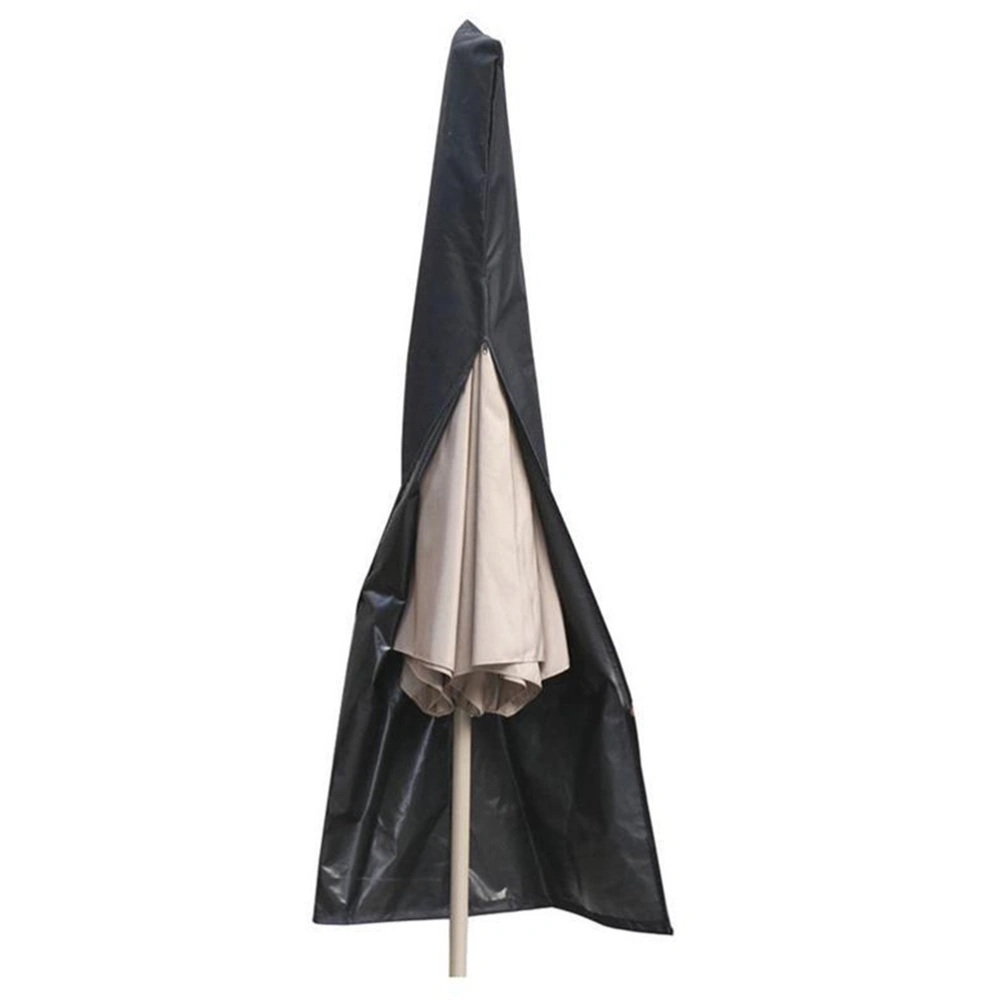 1Pc Outdoor Parasol Cover Terrace Parasol Cover Garden Umbrella Cover Dustproof Waterproof Cover (Black)