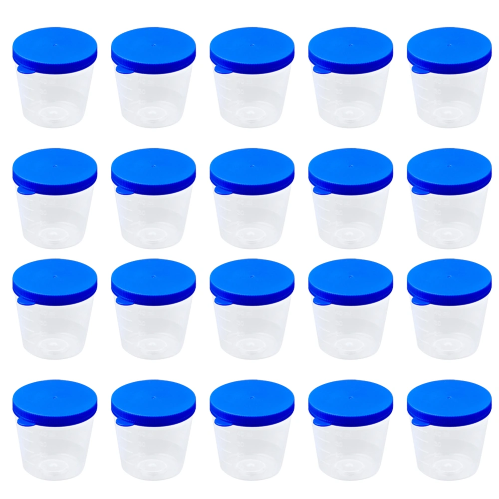 100pcs 40ml Plastic Specimen Cups Urine Container Sample Cups for Laboratory