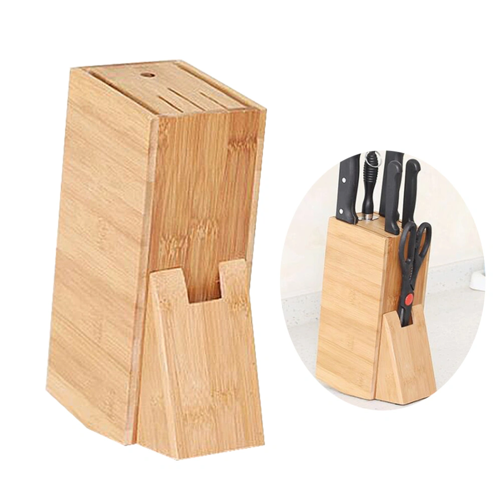 Multifunctional Kitchen Storage Rack Holder Cooking Tool Wood Storage Organizer Shelf Cutlery Display Stand (Oblique Cutlery Holder)