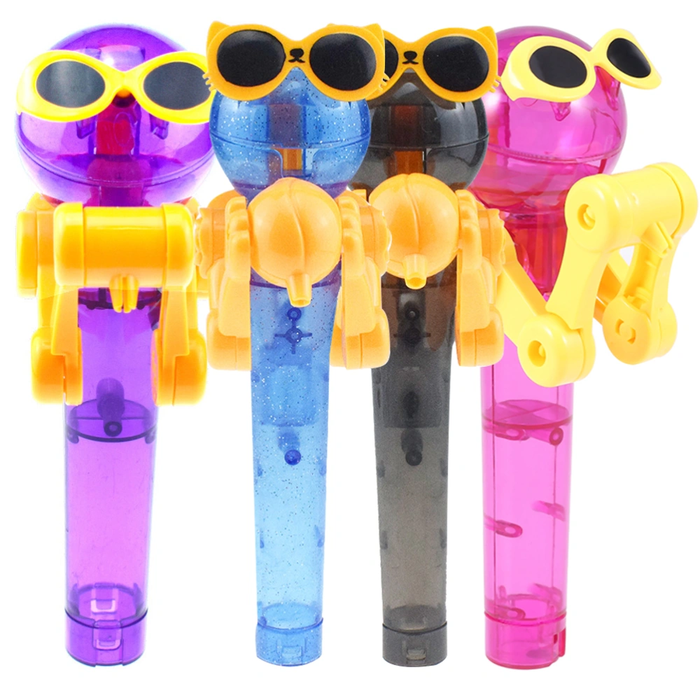 4Pcs Novelty Lollipop Robot Holder Creative Kids Toy Best Gift for Children