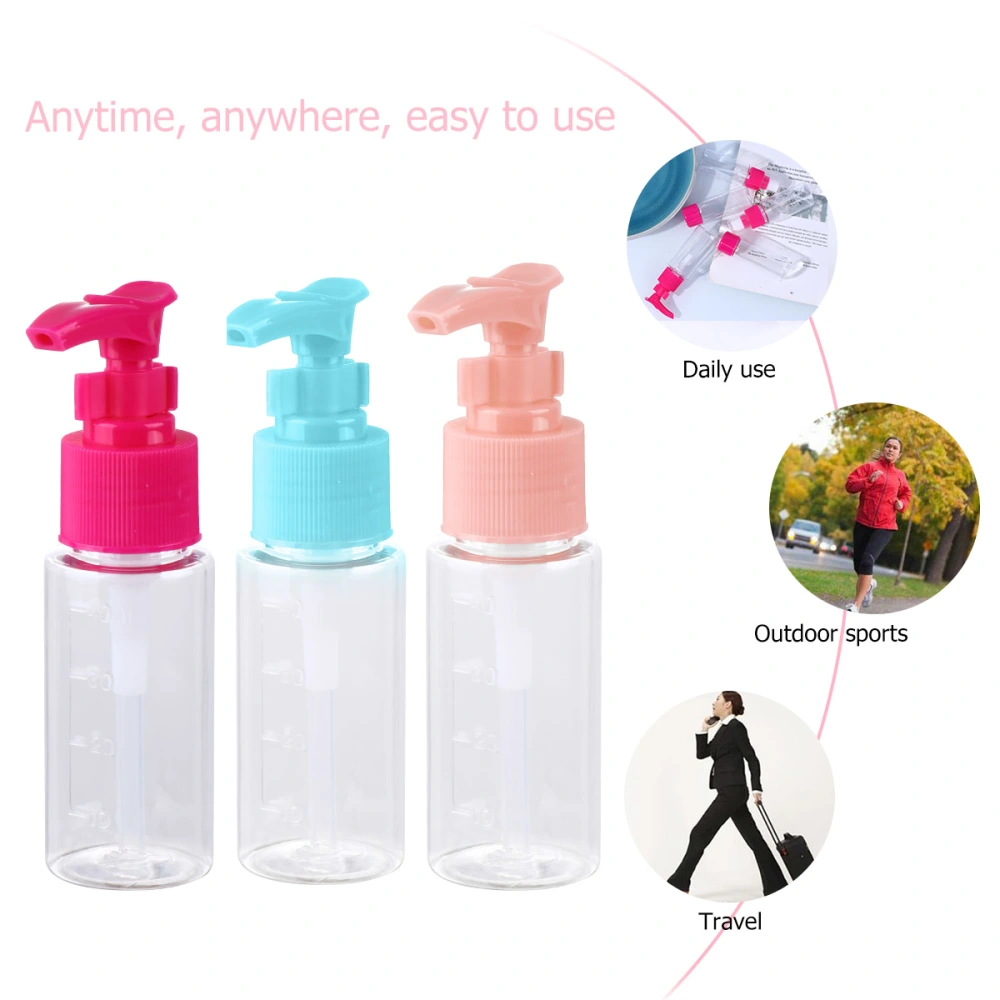 7PCS Cosmetics Sub Bottle Hose Type Subpackaging Bottle Portable Shampoo Lotion Storage Container Multi-purpose Emulsion Bottle for Home Travel Use Rosy