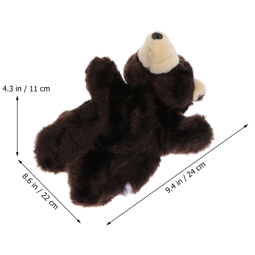 Adorable Plush Hand Puppet Bear Zoo Friends Animals Educational Puppets Dolls Bear (brown)