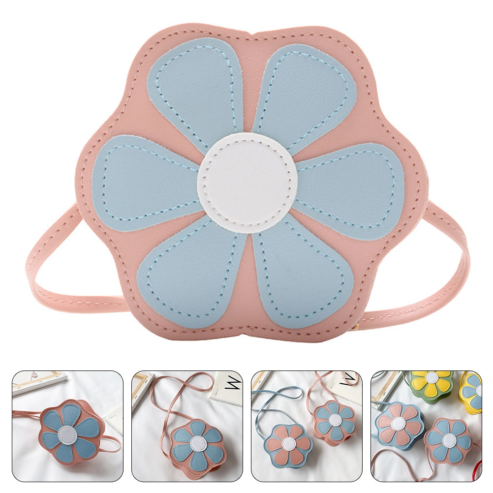Creative Flower Designed Kids Crossbody Bag Single-shoulder Pouch for Girls