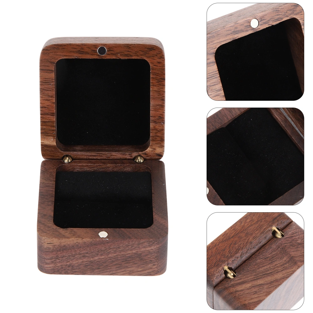 Wooden Engagement Ring Box Simplicity Ring Box for Wedding Ceremony Travel