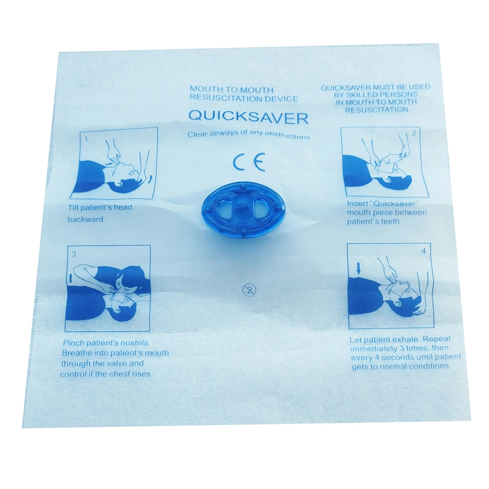 6pcs of One Bag Disposable CPR Mask Resuscitation Face Mask Emergency CPR Mask Breathing Isolation Mask