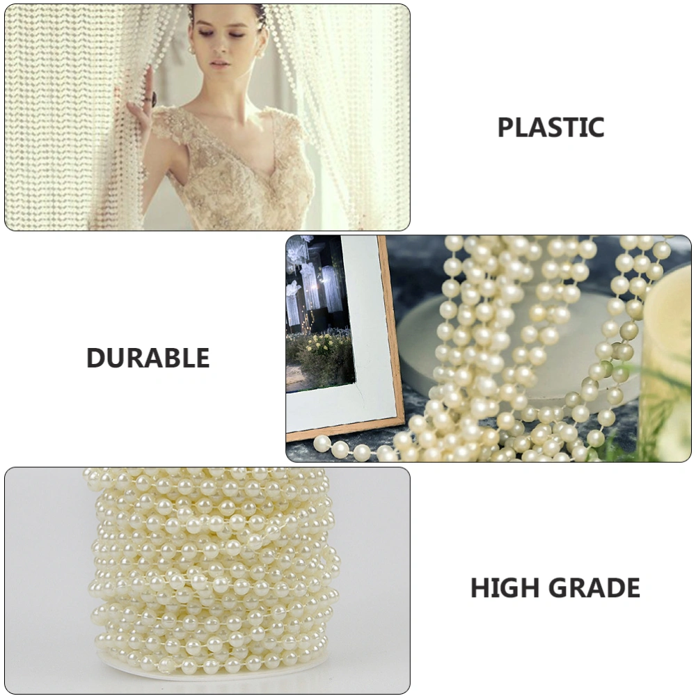 1 Roll of DIY Simulated Pearl Chain Beaded Curtain Christmas Hanging Decor