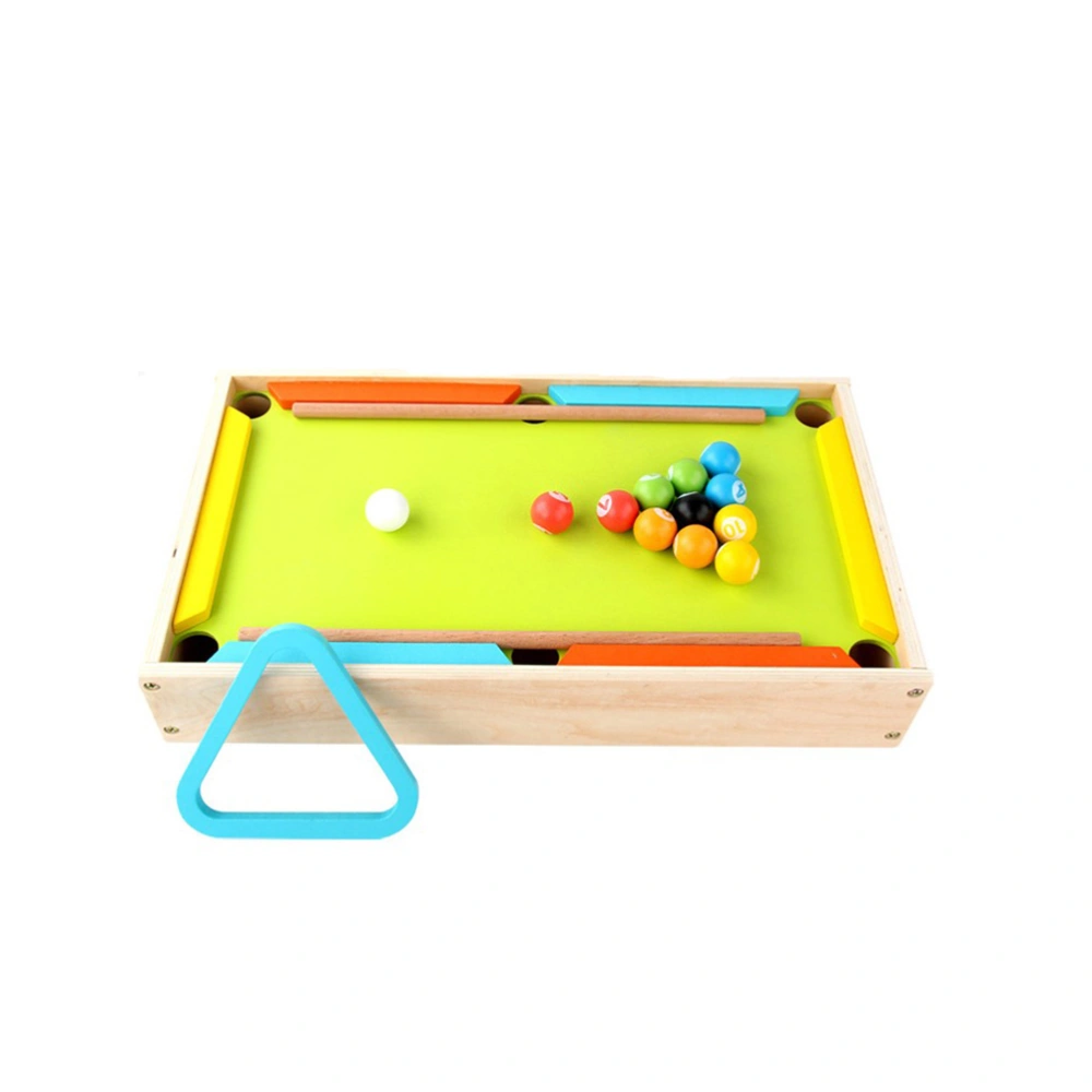 Wooden Billiards Toy Inetractive Game Props Mini Billiards Model Educational Supply Early Learning Gifts