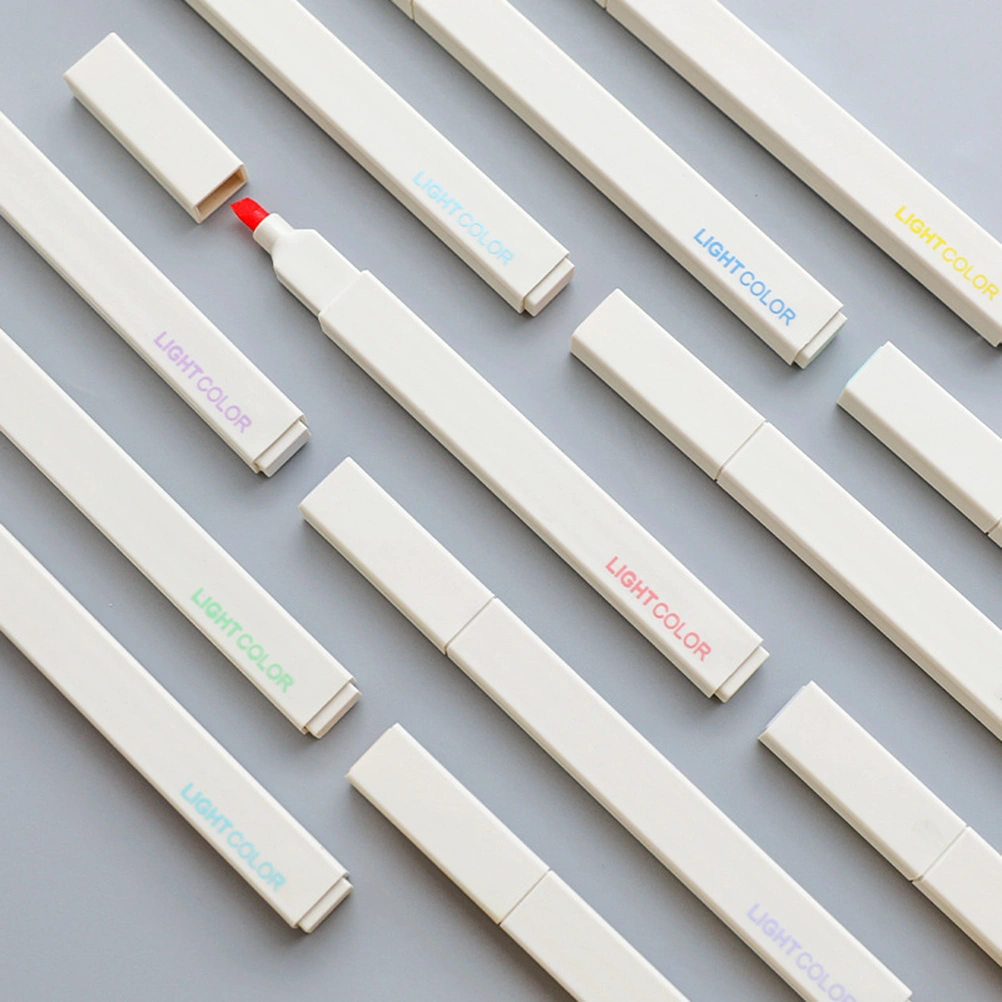 Fluorescent Markers Colorful Highlighters Light Color Highlighting Pens Stationery Supplies for Kids Students