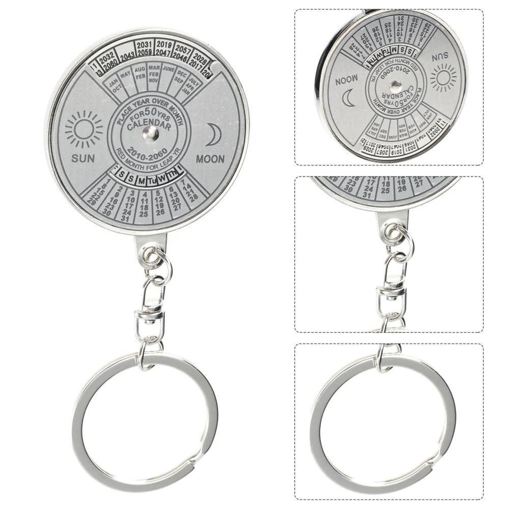 3pcs Calendar Key Chains Perpetual Calendar Key Rings Keychain Key Holder