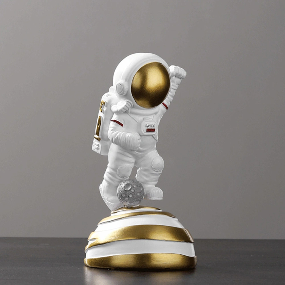 1pc Desktop Astronaut Statue Resin Astronaut Adornment for Household Office