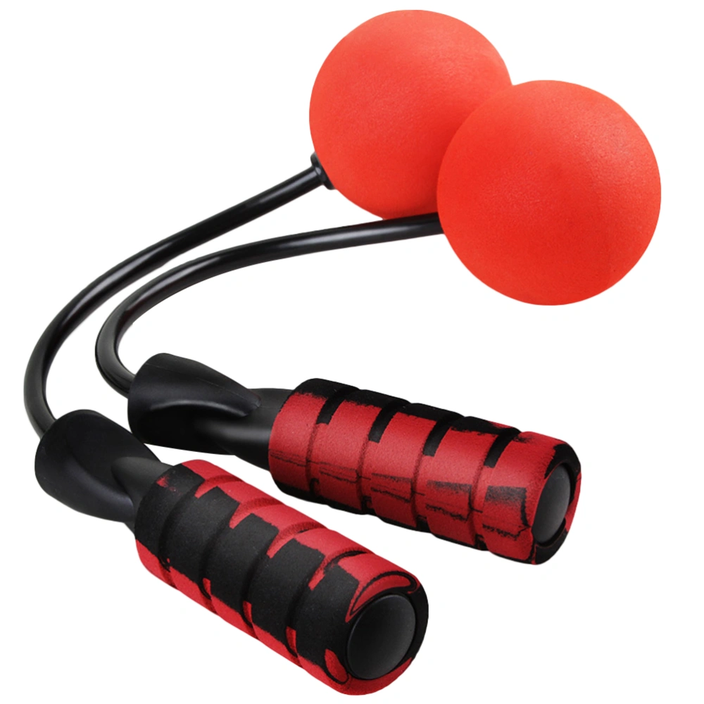 Jump Rope Adjustable Ropeless Cordless Rope Skipping Wireless Indoor Outdoor Fitness Boxing Training Workout for Kids (Red)