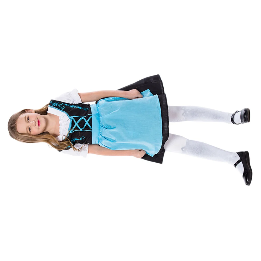 Beer Clothing Role Playing Clothes Stage Clothes Creative Girls Cosplay Costume (Blue Black, Size S)