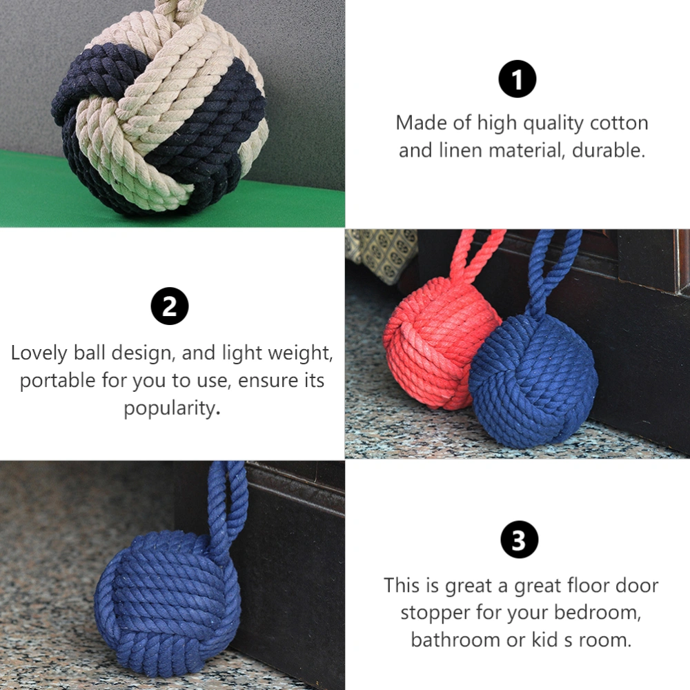 1 Pc Linen Ball Shaped Door Stopper Anti-collision Ball Door Protector Pendant