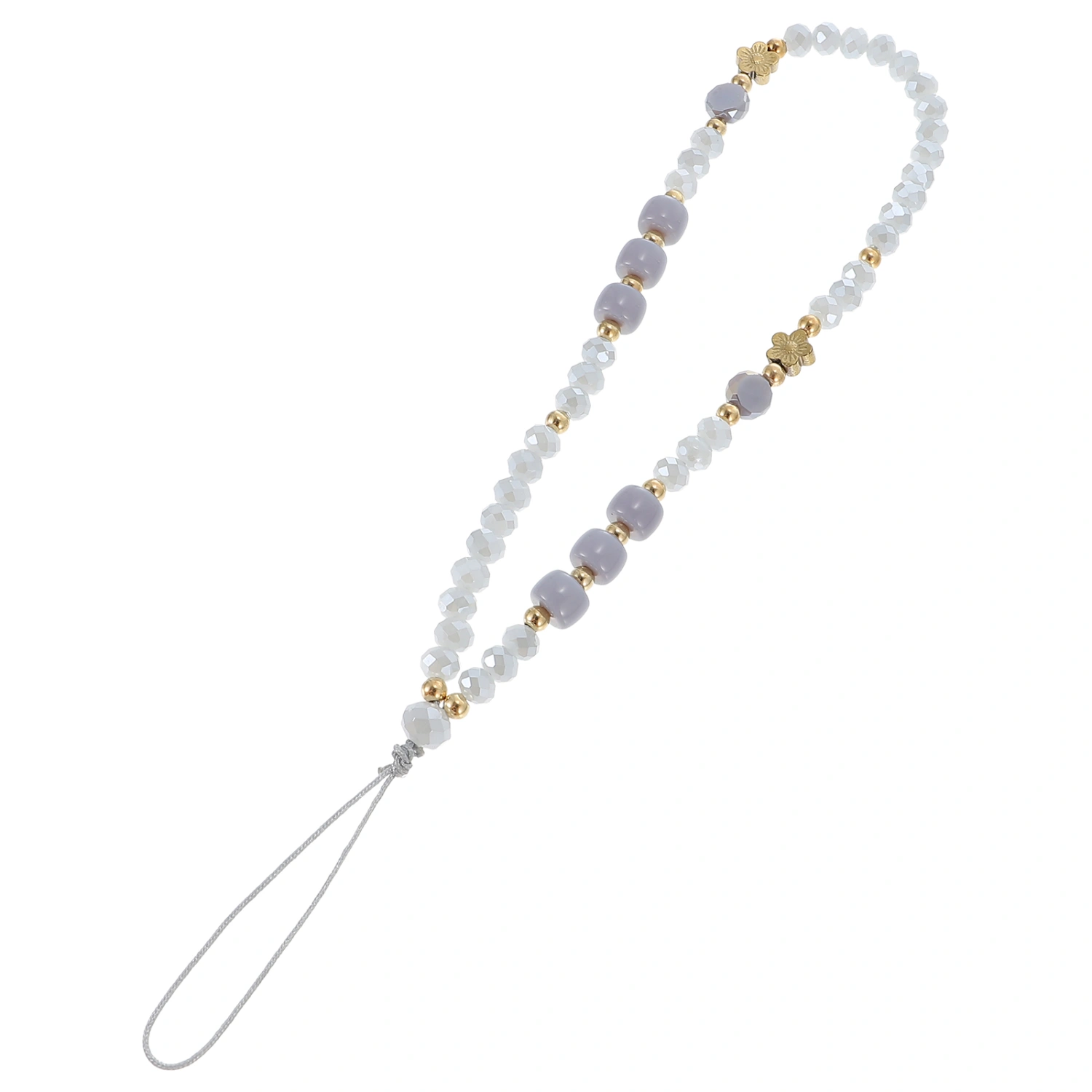 Glass Beads Mobile Phone Chain Phone Wrist Strap Anti-lost Phone Lanyard