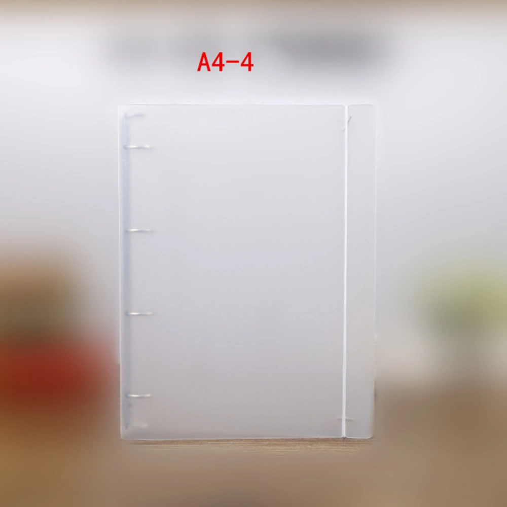 A4 Paper PP File Folders with Inner Clip Semi Transparent Folder Expanding File Office Supplies for Loose-leaf Note