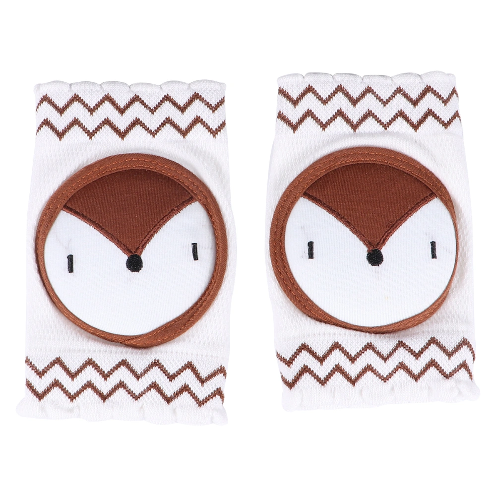 Baby Knee Pad Knees Protector Breathable Knees Cover Pad for Toddler Crawling (Deep Brown Fox)