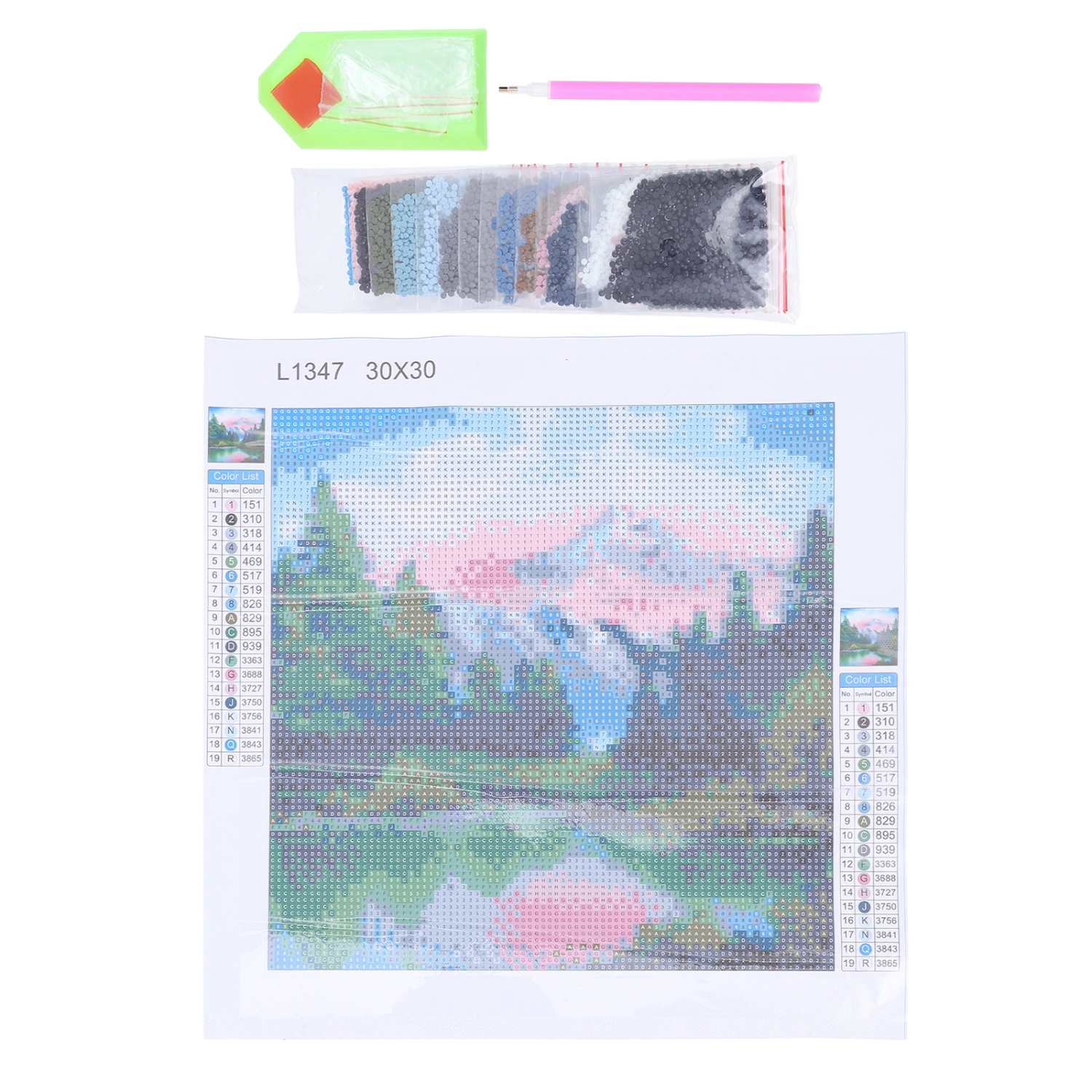 1 Set DIY Diamond Picture Scenery Pattern Picture Hand-made Diamond Picture