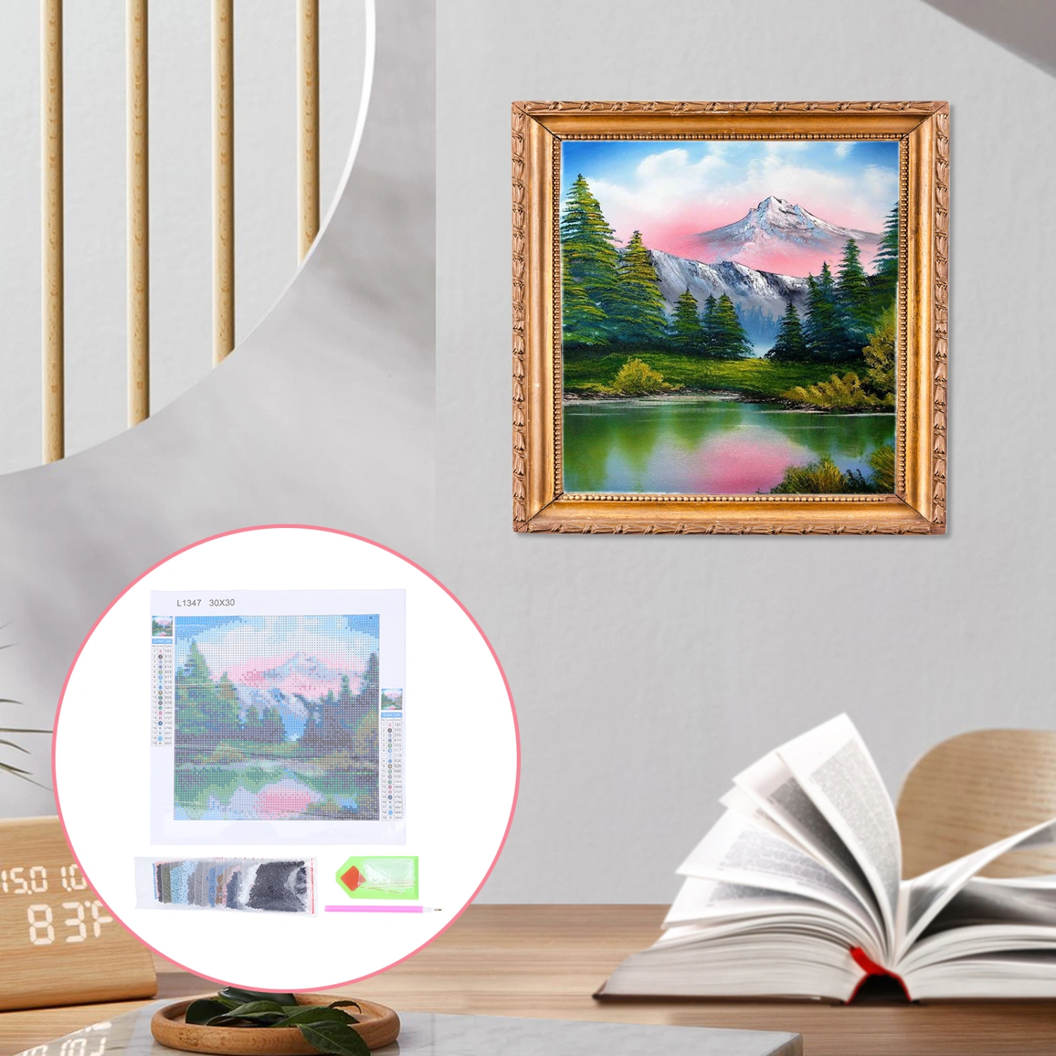 1 Set DIY Diamond Picture Scenery Pattern Picture Hand-made Diamond Picture