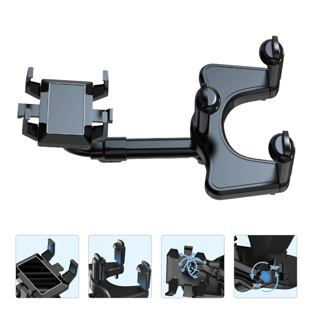 Practical Car Dashboard Phone Holder Multifunctional Cellphone Bracket (Black)