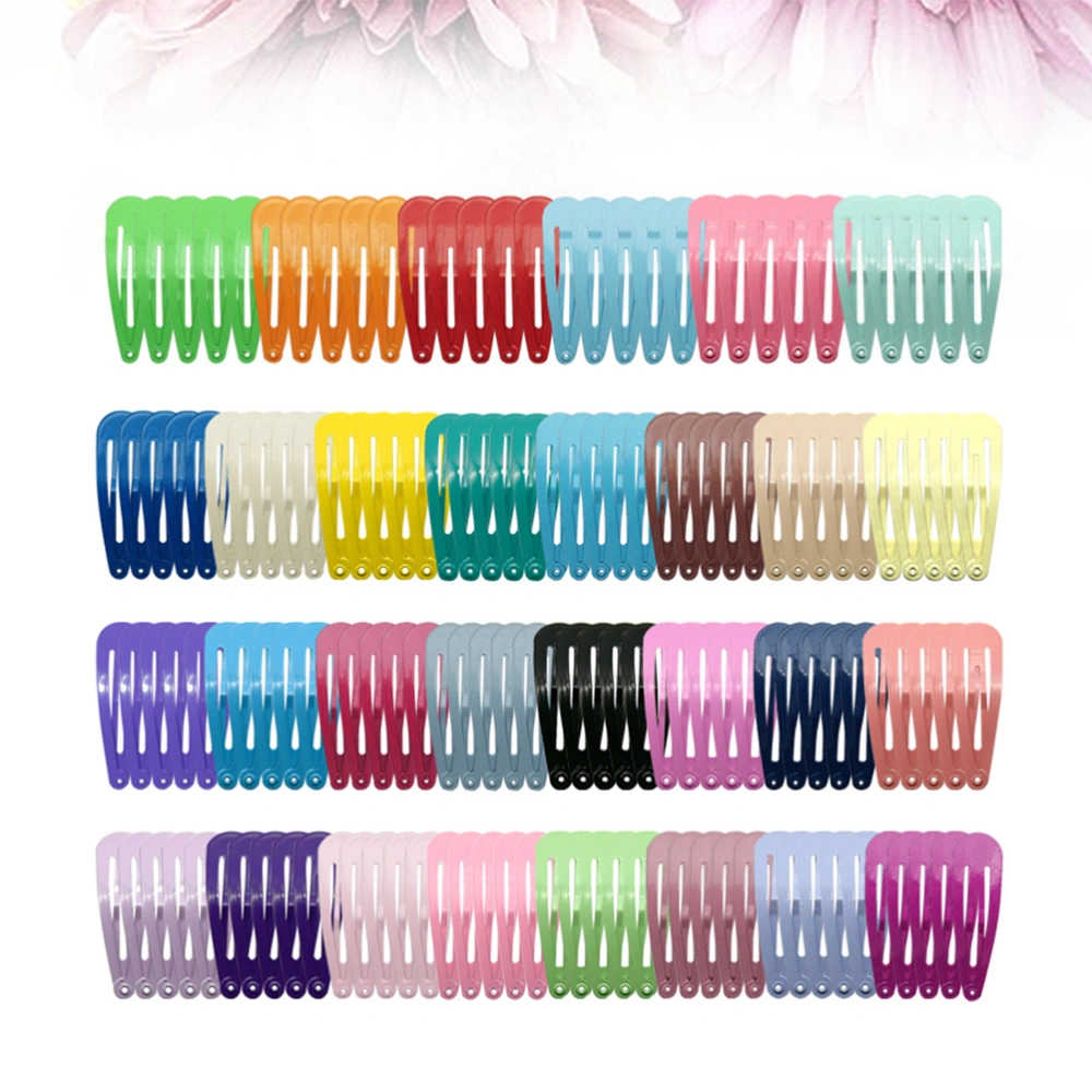 100pcs Water Drop Hair Clip Fashion Children Hair Accessory Adorable Kids Headdress Girls Hairpin (Random Color)