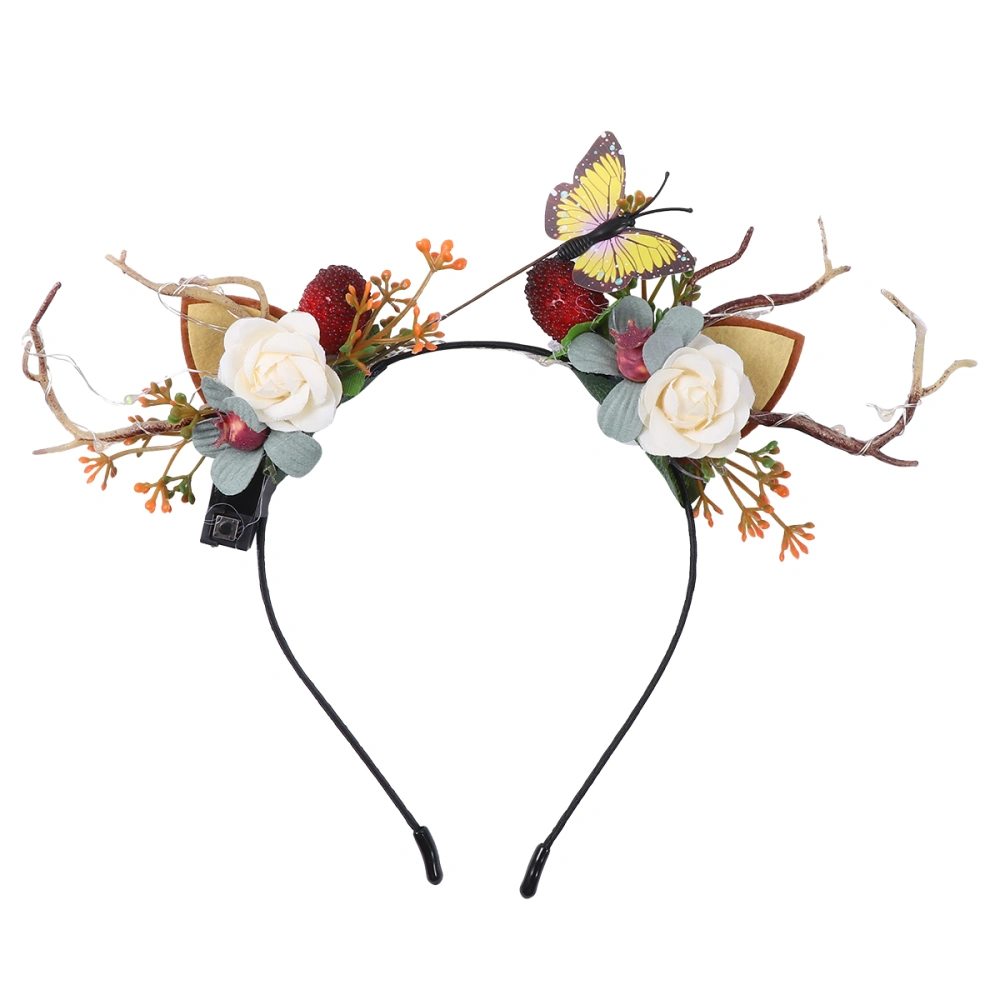 Exquisite Christmas Headband Luminous Deer Antler Hair Hair Accessories